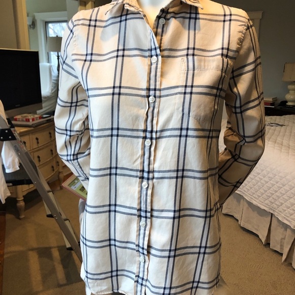 J Crew Factory Plaid Shirt SMALL EUC - Picture 4 of 6